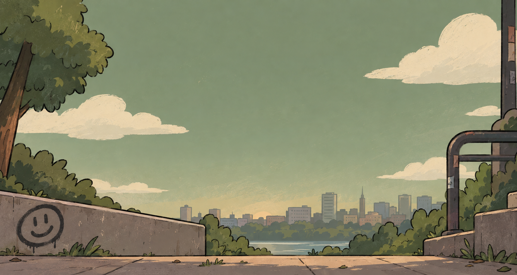 A quiet city overlook